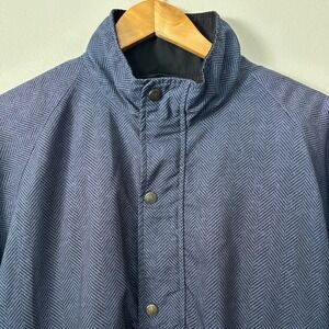 VTG Tourney Pullover Jacket Mens M Blue Gore-Tex Herringbone Golf Windbreaker